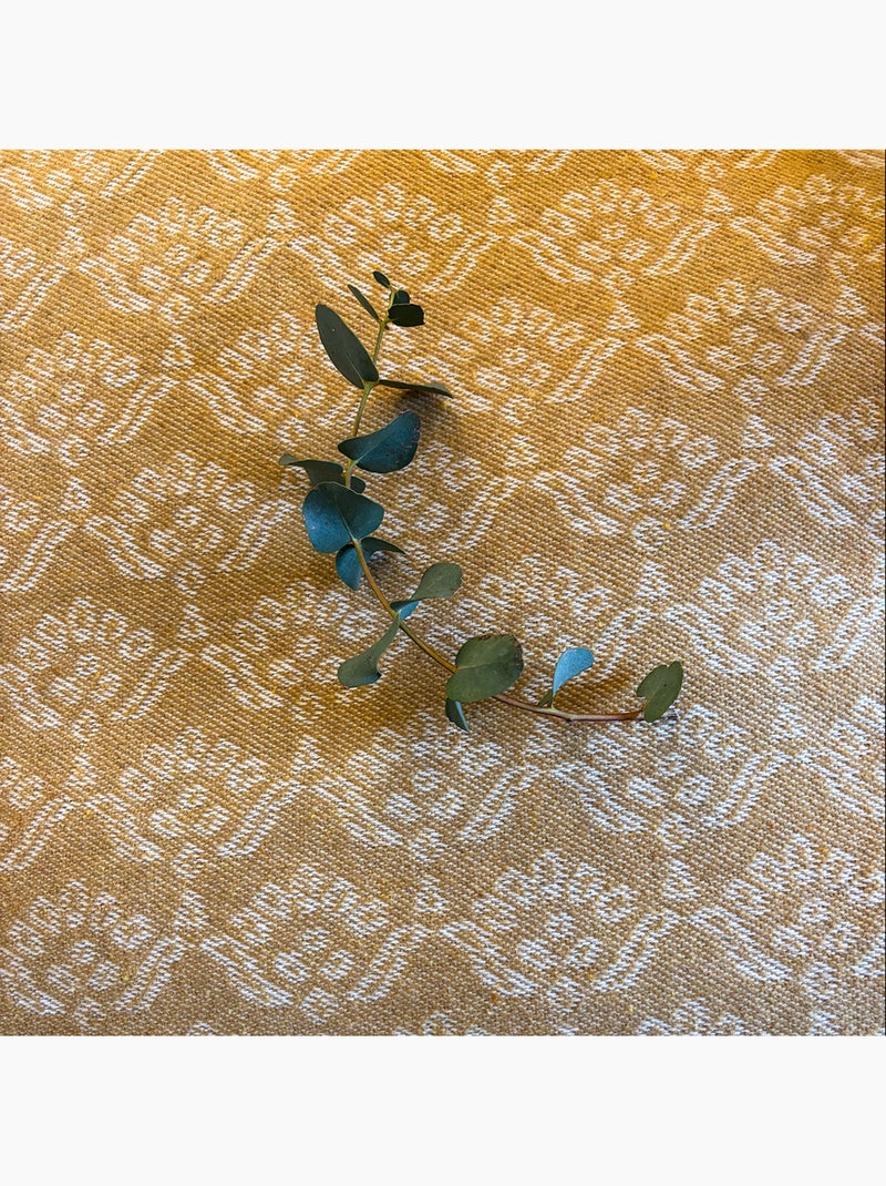 Copriletto jacquard floreale Giallo scuro - Kiabi
