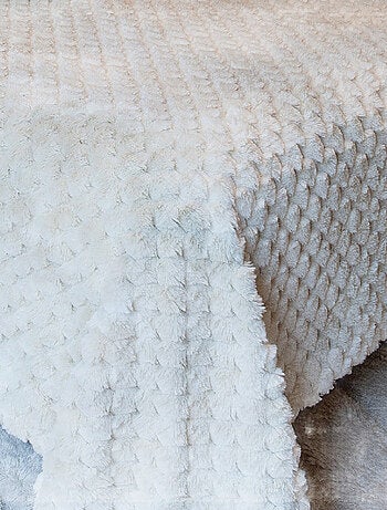 Copriletto o copriletto Imitazione di pelliccia con rilievo a diamante