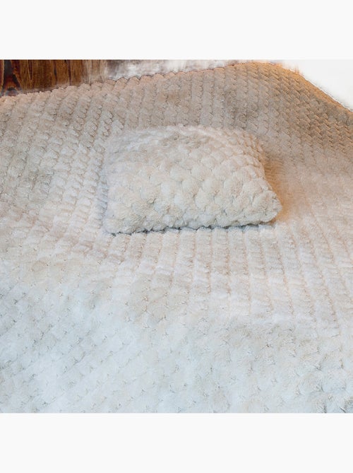 Copriletto o copriletto Imitazione di pelliccia con rilievo a diamante - Kiabi