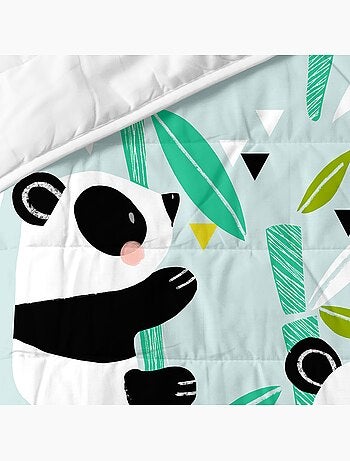 Copriletto Panda garden blue "Happyfriday