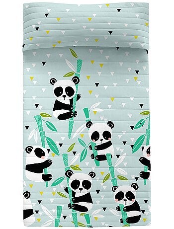 Copriletto Panda garden blue "Happyfriday