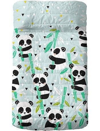 Copriletto Panda garden blue "Happyfriday
