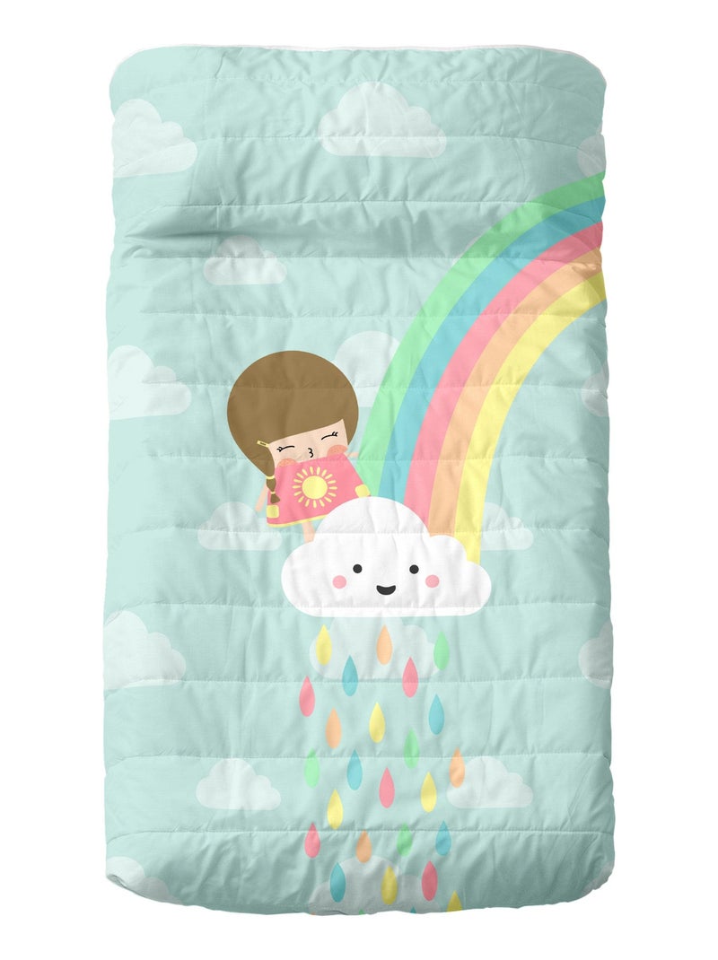 Copriletto Rainbow "Happyfriday" Bianco - Kiabi