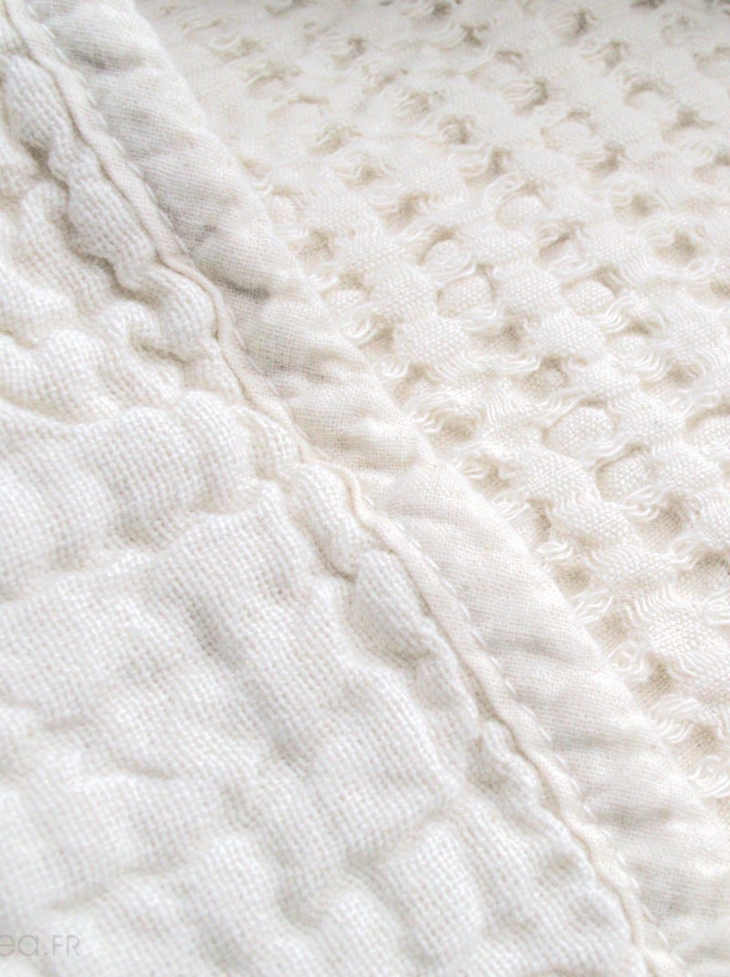 Copriletto reversibile in cotone a nido d'ape Bianco - Kiabi