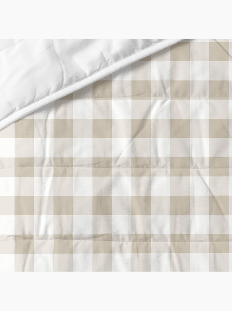 Copriletto Vichy "Happyfriday" Beige - Kiabi