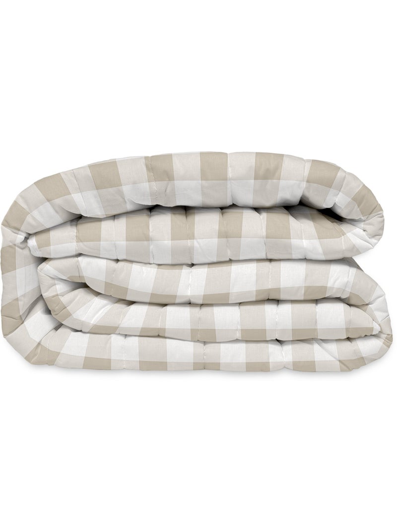 Copriletto Vichy "Happyfriday" Beige - Kiabi