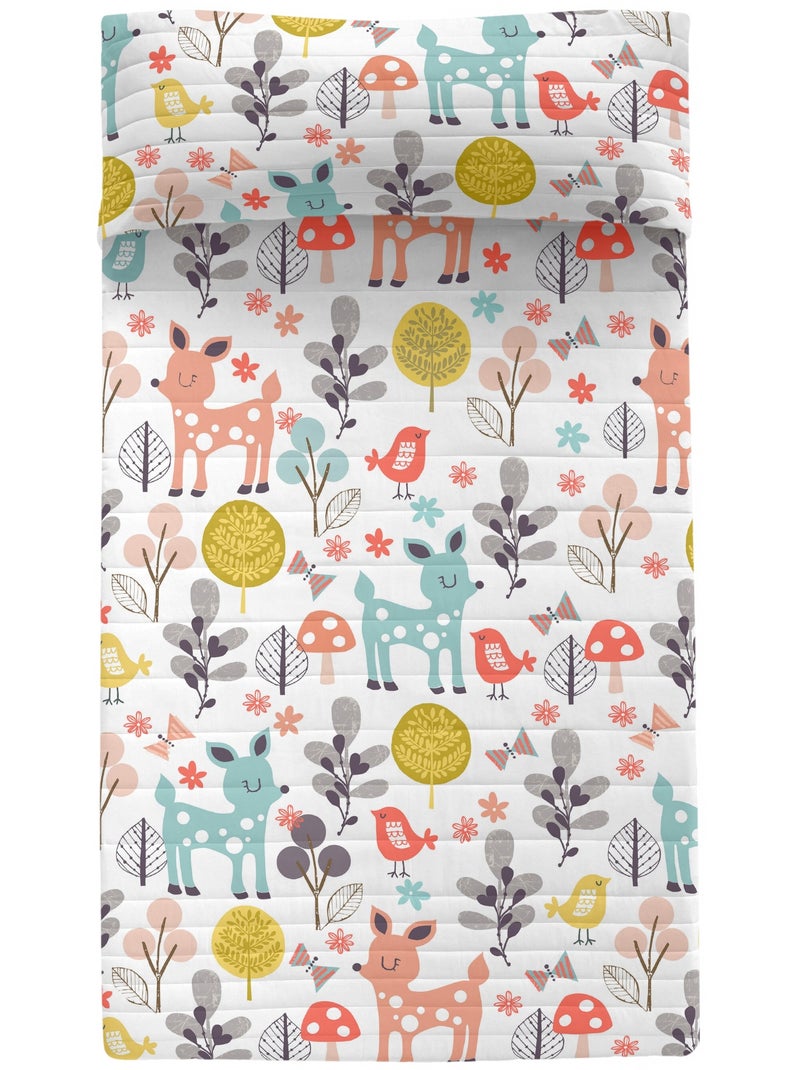 Copriletto Woodland "Happyfriday" Bianco - Kiabi