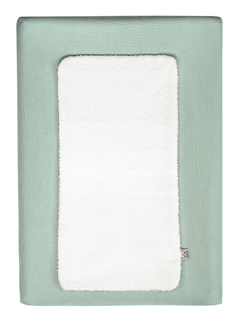 Coprimaterassino fasciatoio in garza di cotone | sevira kids | sevira kids Verde acqua - Kiabi