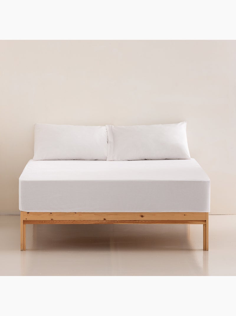 Coprimaterasso impermeabile in spugna per culla, 100% cotone, elasticizzato - Gamusi. Bianco - Kiabi