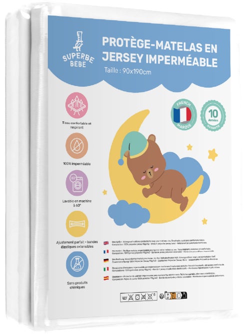 Coprimaterasso impermeabile per neonati 90X190 | SUPERBE BEBE - Kiabi