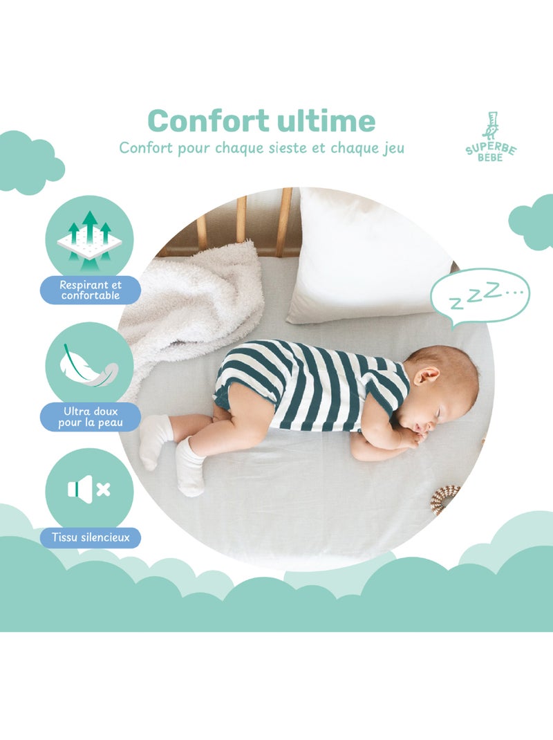 Coprimaterasso impermeabile per neonati 90X190 | SUPERBE BEBE Bianco - Kiabi