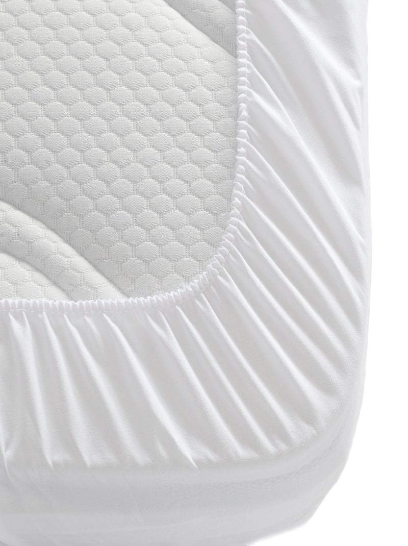 Coprimaterasso impermeabile Rizo algodón "Happyfriday" Bianco - Kiabi