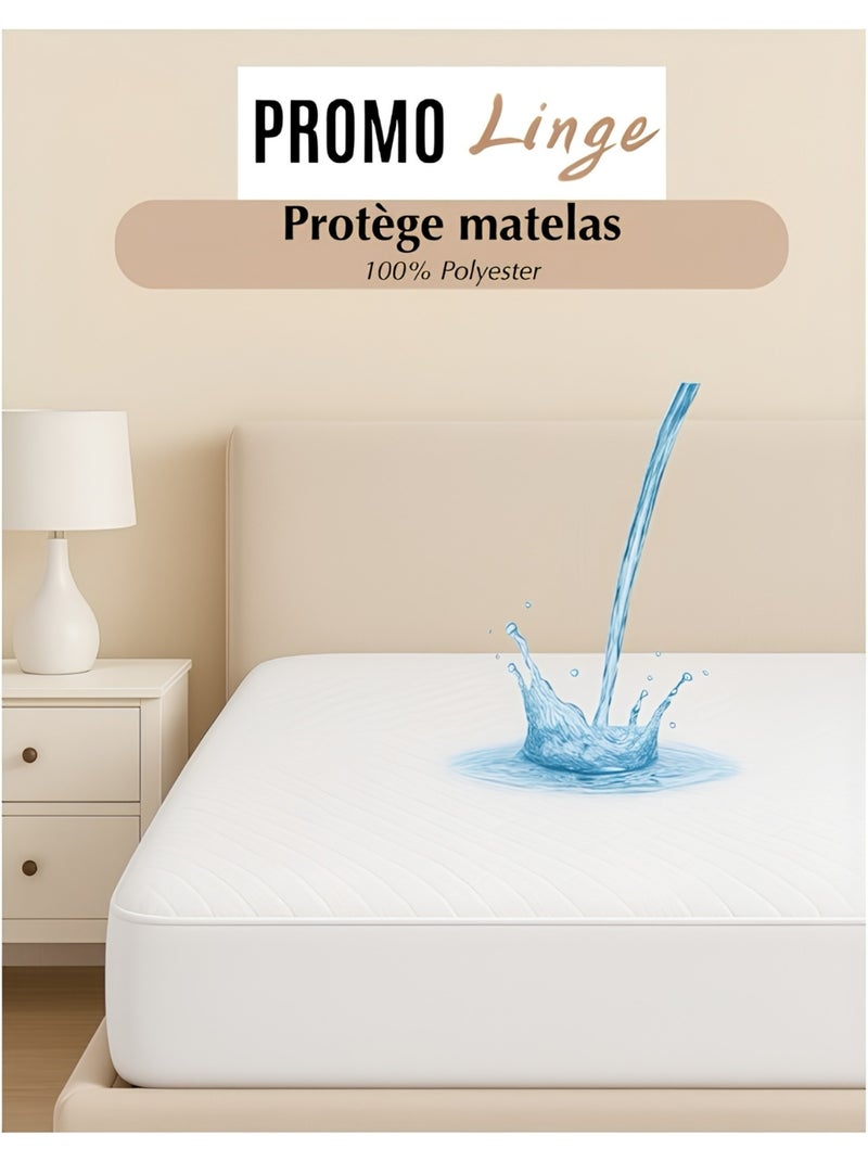 Coprimaterasso in polypropylène promo linge Bianco - Kiabi