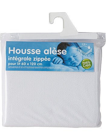 Coprimaterasso per bambini 60 x 120 cm - bianco