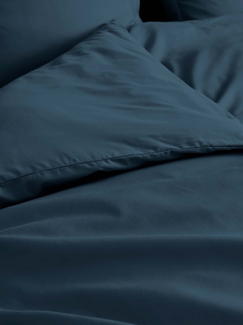 Copripiumino 100% cotone percalle ORIGINE Blu scuro - Kiabi