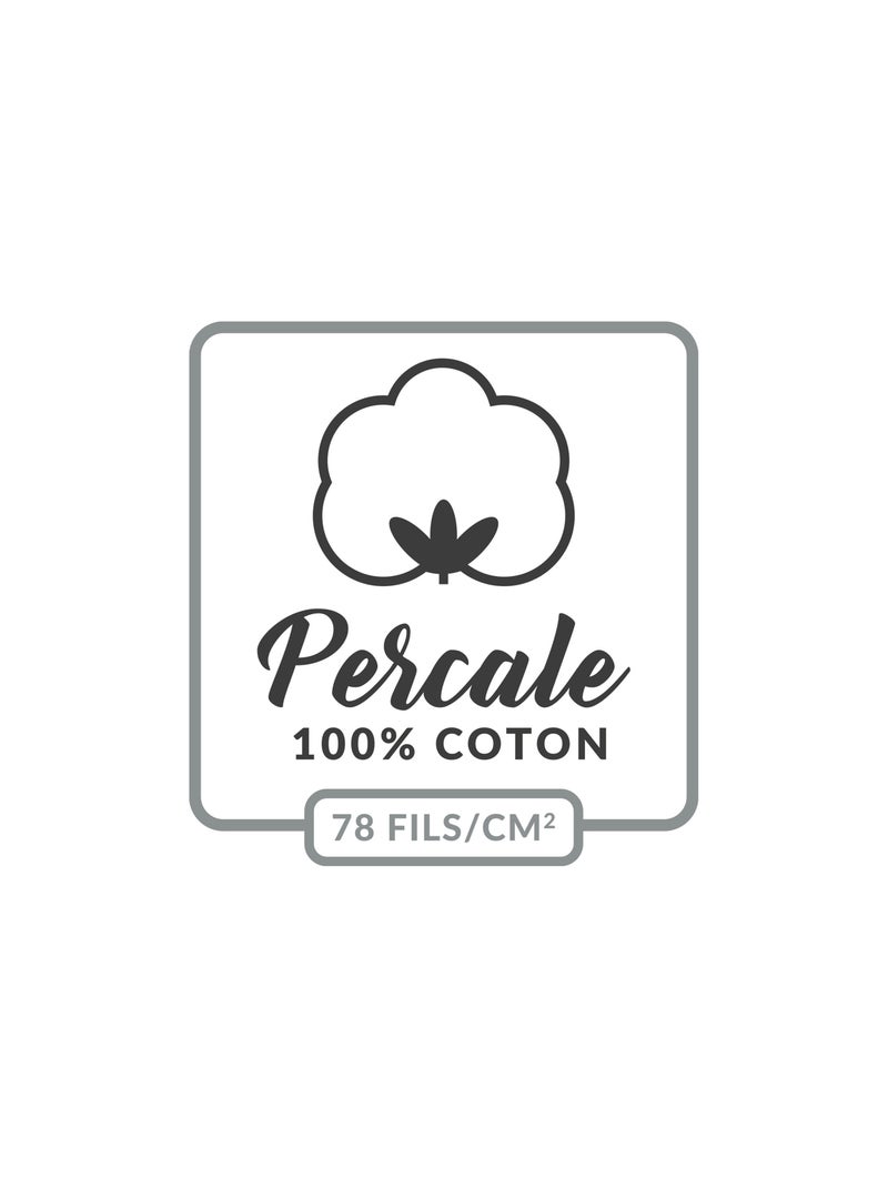 Copripiumino 100% cotone percalle ORIGINE Grigio - Kiabi