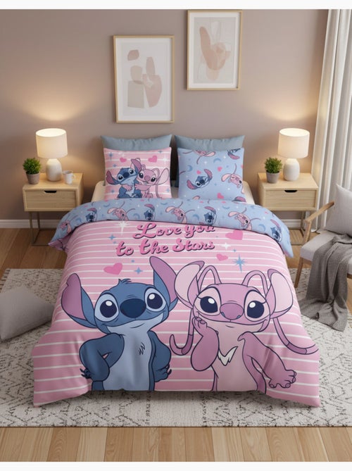 Copripiumino 240x220 cm + 2 Federe 65x65 cm, Design Love You to the Stars - Kiabi