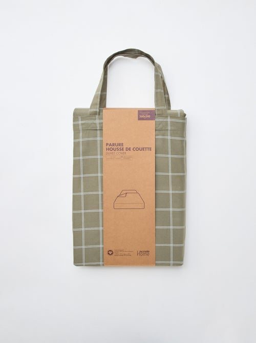 Copripiumino (260 x 240cm) a quadri - Kiabi