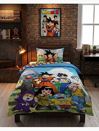 Copripiumino Dragon Ball 140x200cm + Federa 65x65cm – Goku Vegeta – Policotone – Licenza Ufficiale