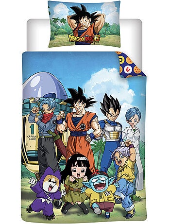 Copripiumino Dragon Ball 140x200cm + Federa 65x65cm – Goku Vegeta – Policotone – Licenza Ufficiale