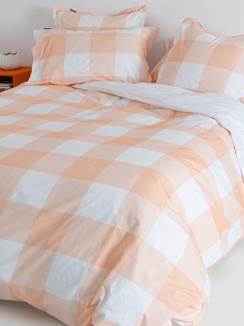 Copripiumino Gingham "Happyfriday" Arancione - Kiabi