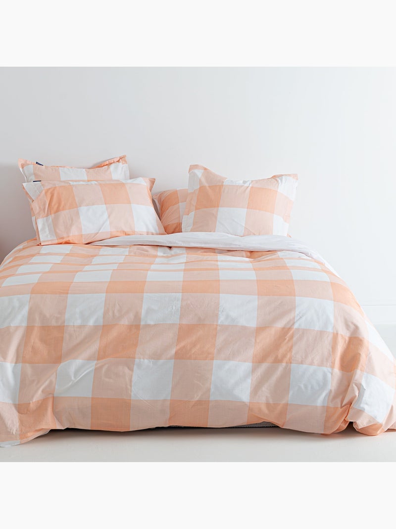 Copripiumino Gingham "Happyfriday" Arancione - Kiabi
