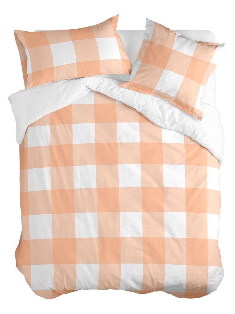 Copripiumino Gingham "Happyfriday" Arancione - Kiabi