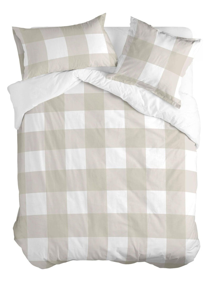 Copripiumino Gingham "Happyfriday" Beige - Kiabi