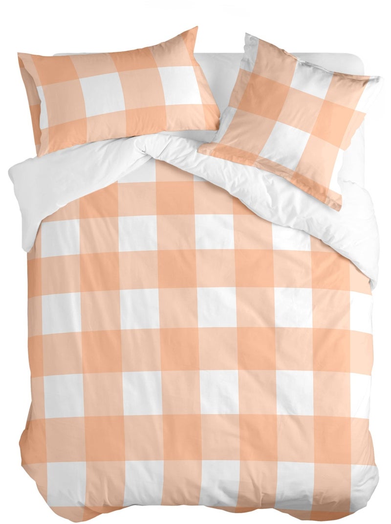 Copripiumino Gingham "Happyfriday" Pesca - Kiabi