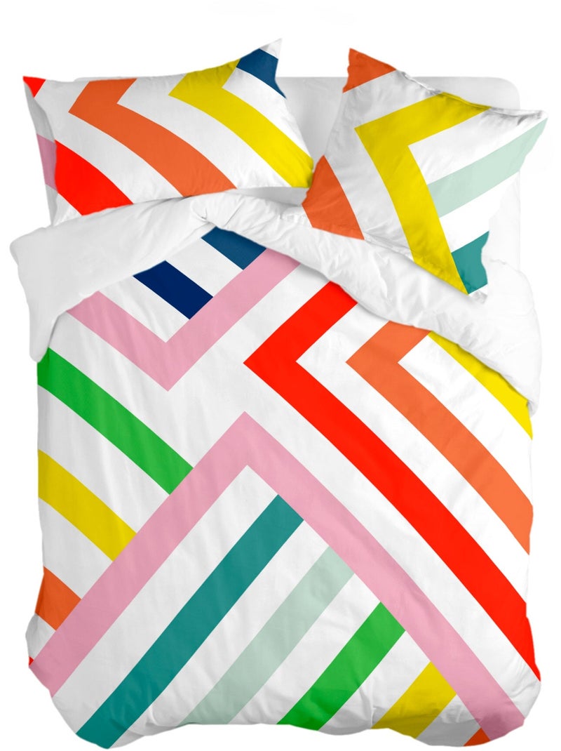 Copripiumino Happy stripes "Happyfriday" Multicolore - Kiabi