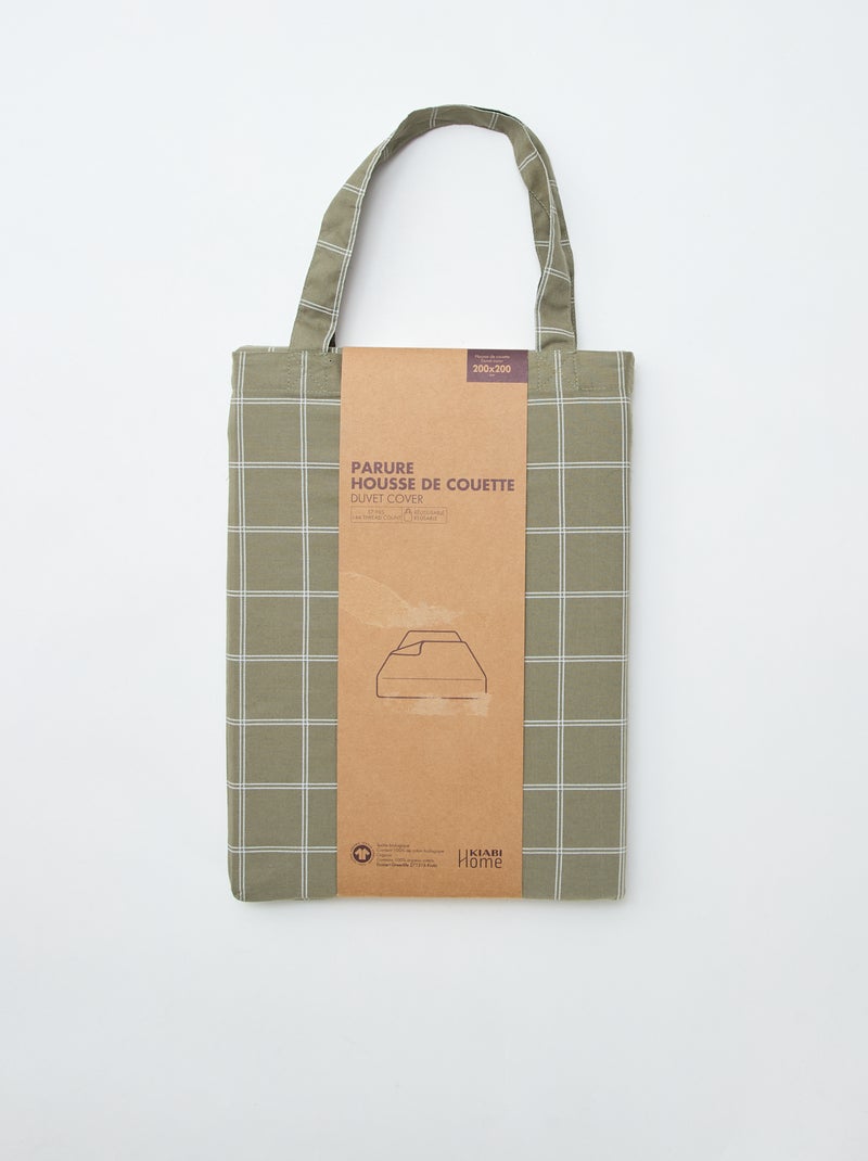 Copripiumino in cotone (200 x 200 cm) - Kiabi Home Kaki - Kiabi