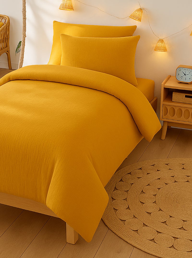 Copripiumino in cotone biologico Beige - Kiabi