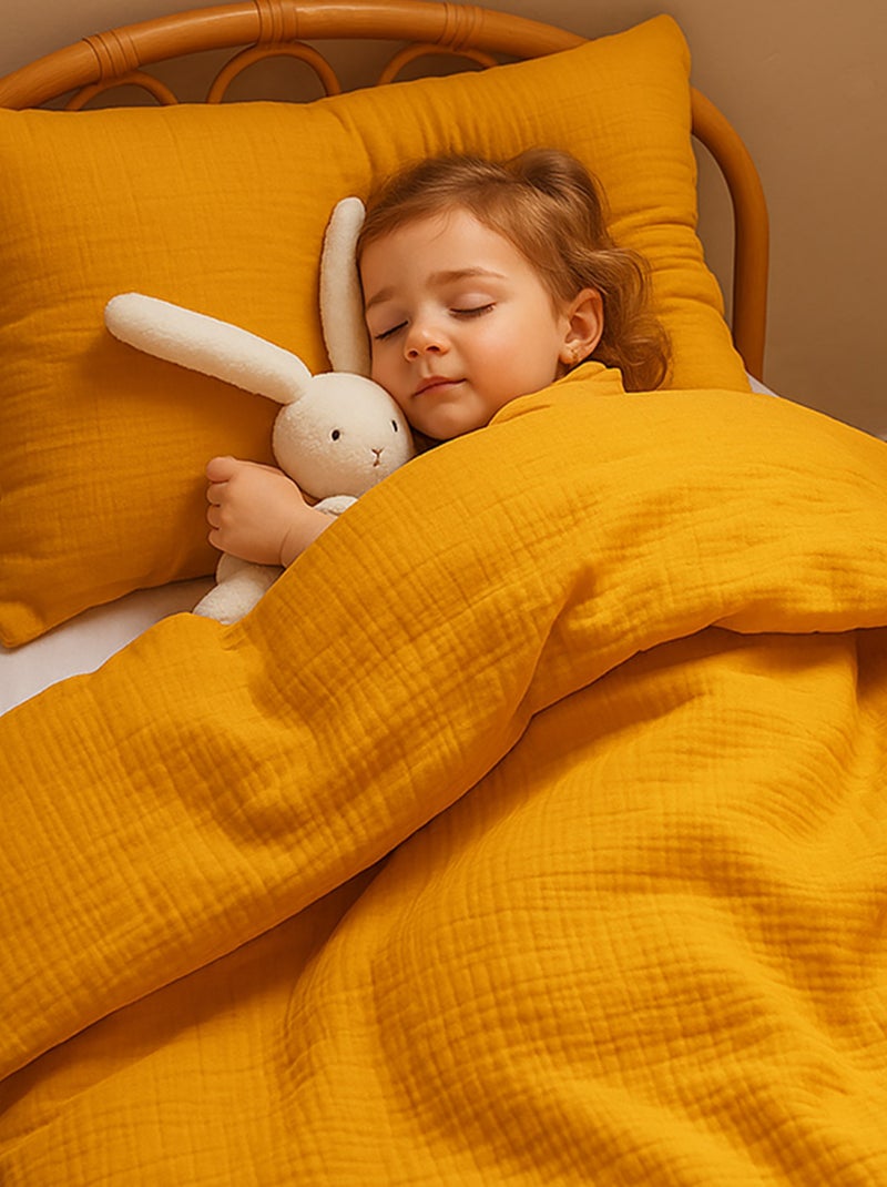 Copripiumino in cotone biologico Beige - Kiabi