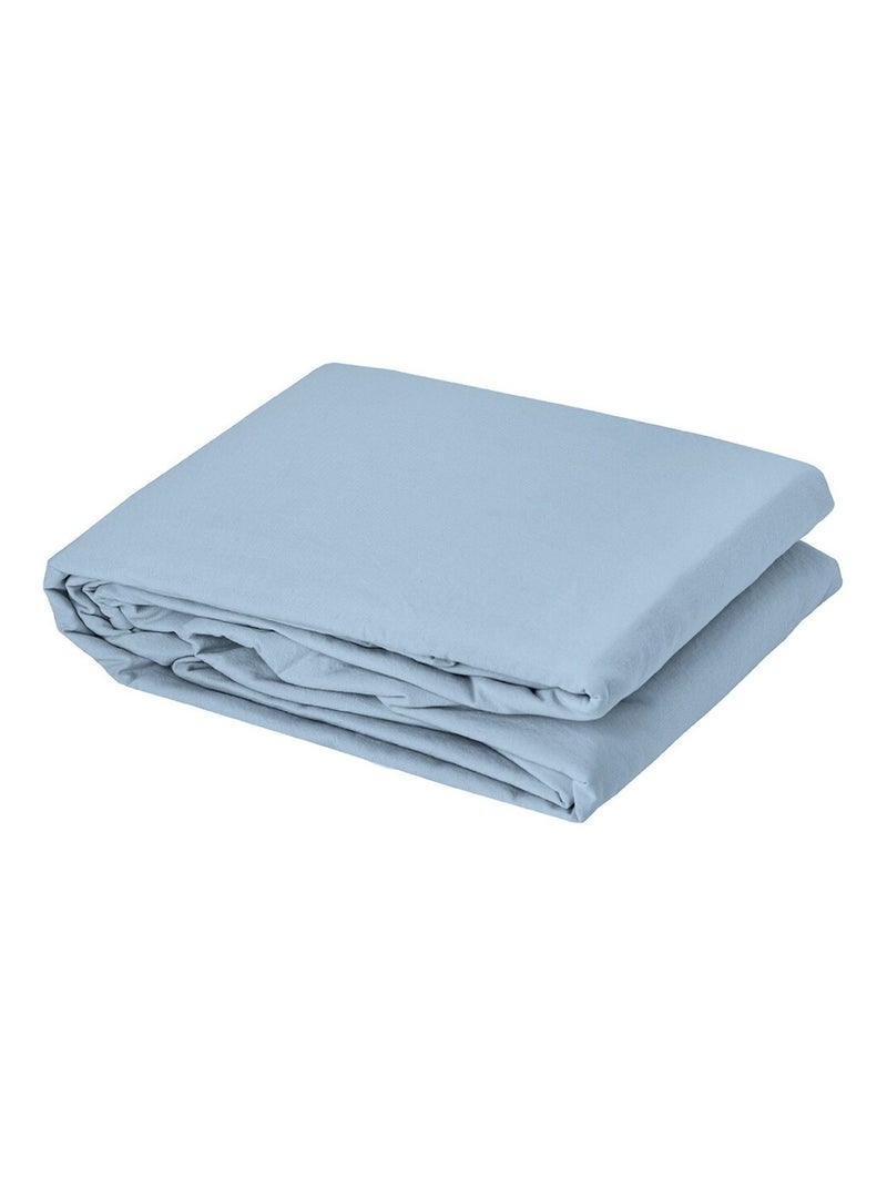 Copripiumino in cotone lavato Oekotex Blu cielo - Kiabi