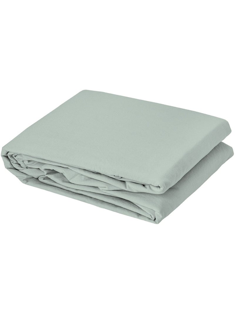 Copripiumino in cotone lavato Oekotex Verde tiglio - Kiabi