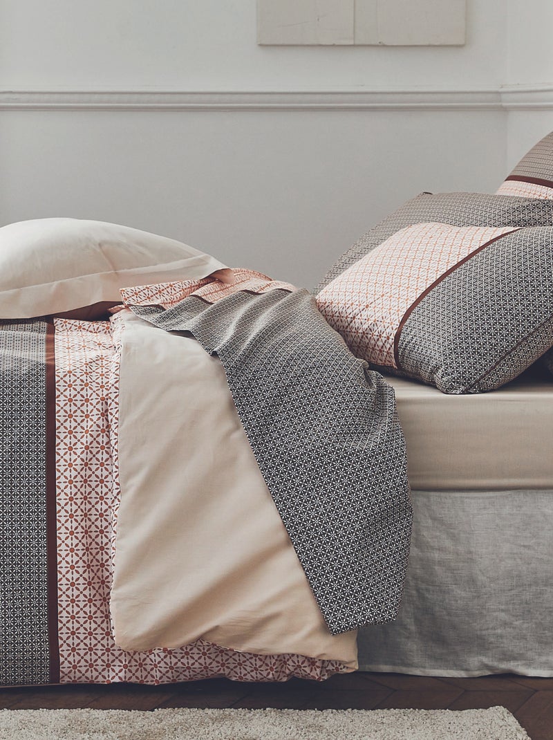 Copripiumino in percalle Beige grigio - Kiabi