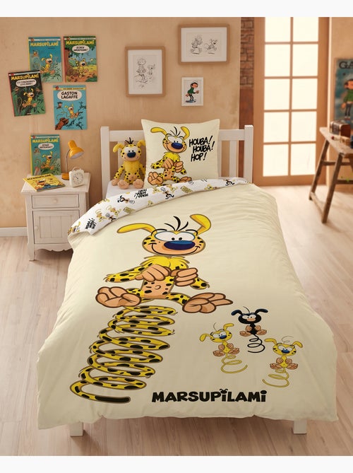 Copripiumino Marsupilami 140x200cm + Federa 65x65cm – Houba Houba Hop – Policotone – Licenza Ufficia - Kiabi Copripiumino Marsupilami 140x200cm + Federa 65x65cm – Houba Houba Hop – Policotone – Licenza Ufficia - Kiabi
