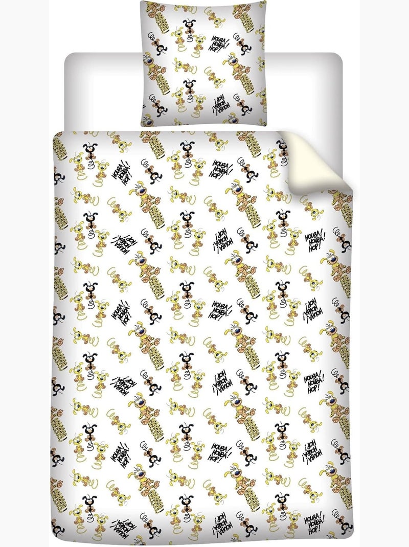 Copripiumino marsupilami 140x200cm + federa 65x65cm – houba houba hop – policotone Nero Giallo Nero - Kiabi