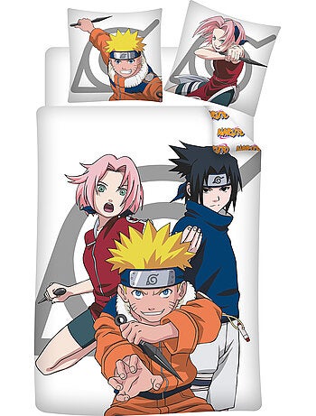 Copripiumino Naruto Classico 140x200cm + Federa 65x65cm – Team 7 Naruto Sakura Sasuke – Policotone