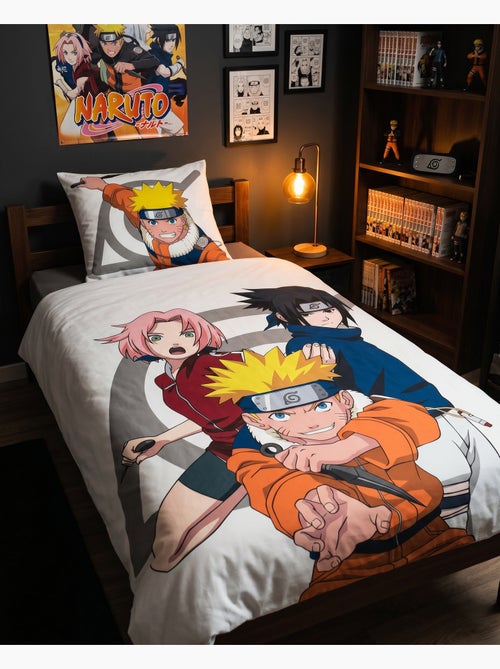 Copripiumino Naruto Classico 140x200cm + Federa 65x65cm – Team 7 Naruto Sakura Sasuke – Policotone - Kiabi Copripiumino Naruto Classico 140x200cm + Federa 65x65cm – Team 7 Naruto Sakura Sasuke – Policotone - Kiabi