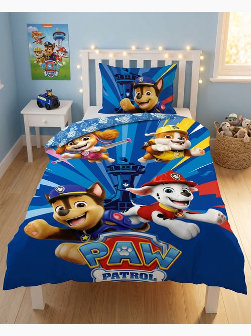 Copripiumino Paw Patrol 140x200cm + Federa 65x65cm – Chase Marshall Skye – Policotone – Licenza Uffi - Kiabi