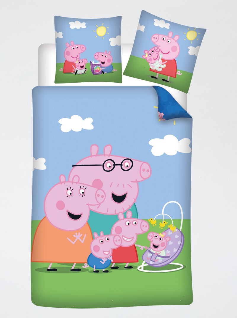 Copripiumino 'Peppa Pig' con federa 140x200cm Bianco - Kiabi