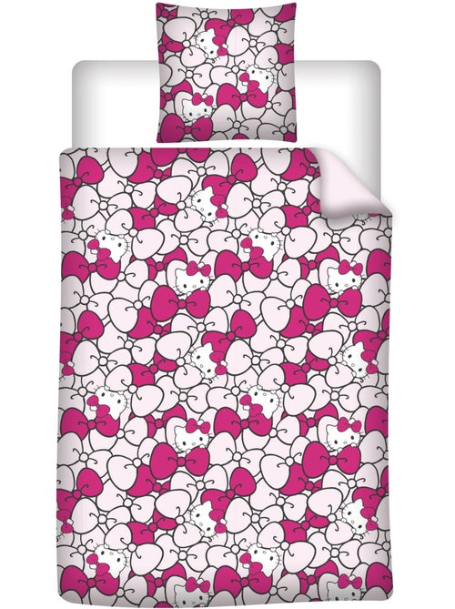 Copripiumino Policotone Hello Kitty Licenza Ufficiale Sanrio 140x200cm + Federa 65x65cm - Kiabi Copripiumino Policotone Hello Kitty Licenza Ufficiale Sanrio 140x200cm + Federa 65x65cm - Kiabi