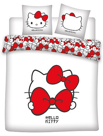 Copripiumino Policotone Hello Kitty Licenza Ufficiale Sanrio 220x240cm + 2 Federe 65x65cm
