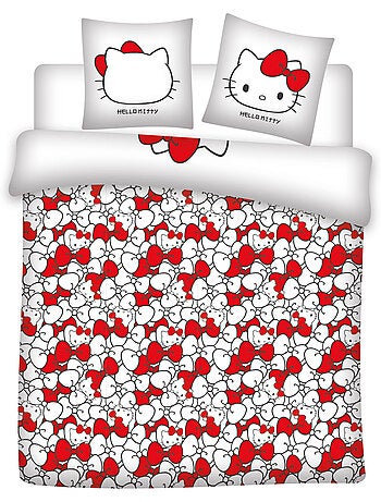 Copripiumino Policotone Hello Kitty Licenza Ufficiale Sanrio 220x240cm + 2 Federe 65x65cm