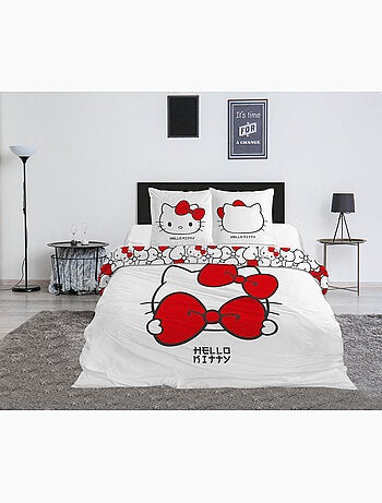 Copripiumino Policotone Hello Kitty Licenza Ufficiale Sanrio 220x240cm + 2 Federe 65x65cm