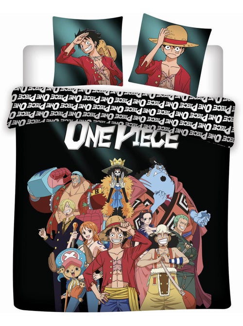 Copripiumino Policotone One Piece Licenza Ufficiale 220x240cm + 2 Federe 65x65cm - Kiabi