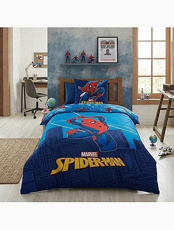 Copripiumino policotone spider-man licenza ufficiale marvel 140x200cm + federa 65x65cm