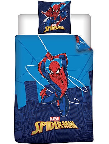 Copripiumino policotone spider-man licenza ufficiale marvel 140x200cm + federa 65x65cm