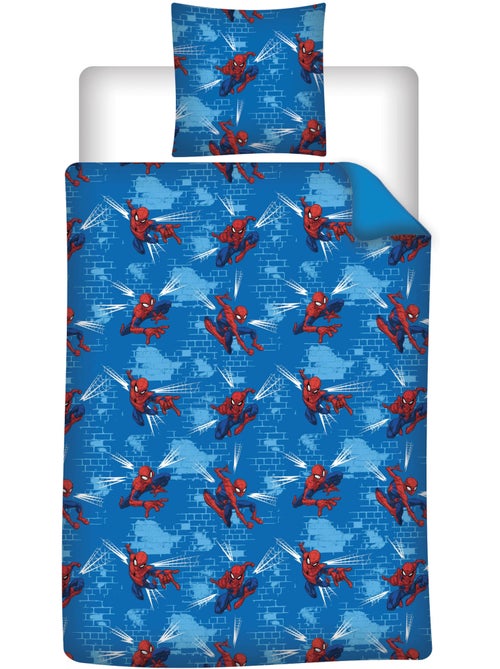 Copripiumino policotone spider-man licenza ufficiale marvel 140x200cm + federa 65x65cm - Kiabi